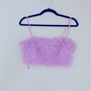 Dolls Kill ruffles purple tube top